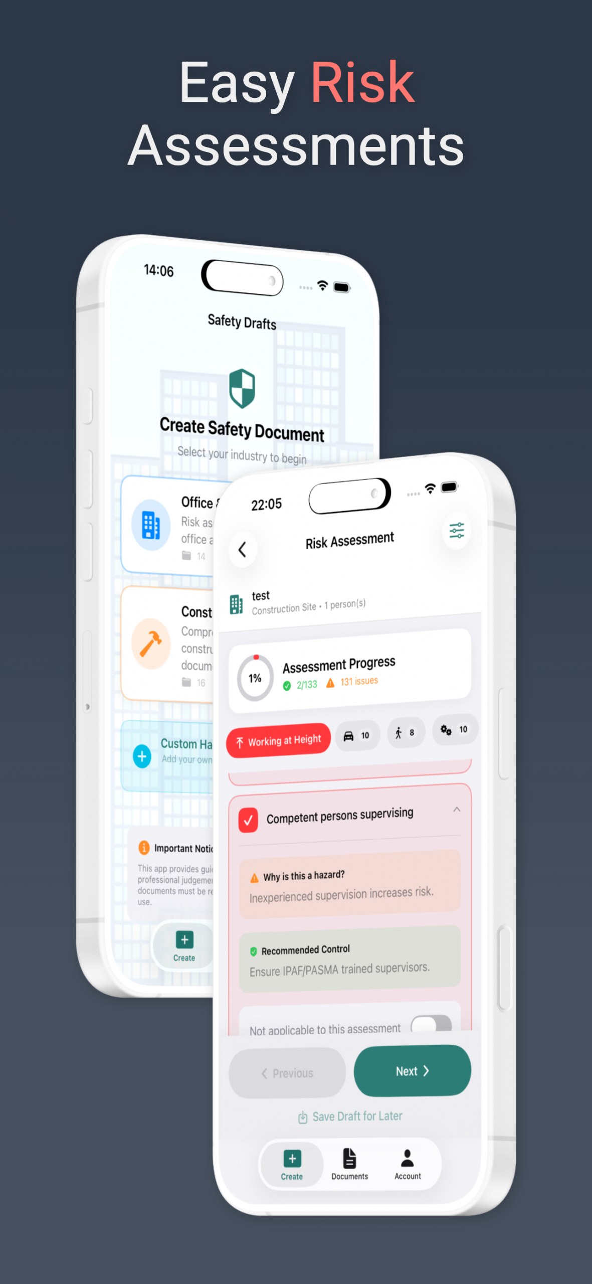 Safety Draft Risk Assessment App